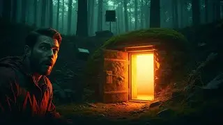 I Built a Hidden Underground Forest Bunker With a Secret Moss Door (Solar Powered Survival)