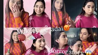 Horror Story🤫 KItty party 🩷 | makeup pe fight🥲 #vlog #funnyvlog #funnycomedy #horrorstories 