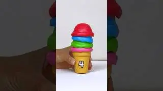Count the Toy Ice Cream Tower! 😋🍦