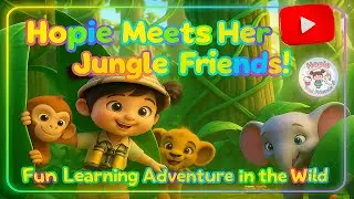 🌿 Hopie Meets Her Jungle Friends! 🐒🦁🐘 Jungle Adventure Animated Story for Kids
