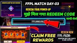 FREE FIRE PRO LEAGUE DAY 3 REDEEM CODE | POWER UP REDEMPTION CODE | FF 3 July REDEMPTION CODE
