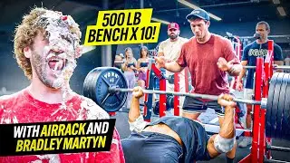 500 фунтов x 10 на скамье с Эйрраком и Брэдли Мартином!