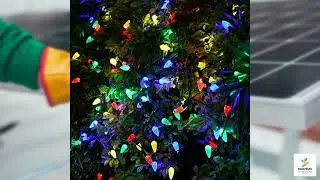 Review - Solar Christmas Lights Outdoor C6 Strawberry String Lights