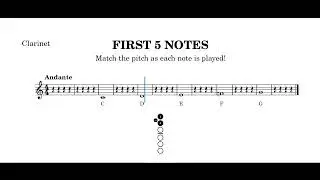Clarinet | First 5 Notes - Play Along