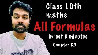 Class10th maths | all formulas from chapter 8,9 | trigonometry | akvmaths 