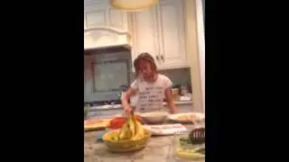 Addy makes dinner
