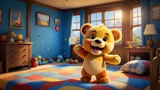 Five Teddies Bounce on the Bed | Bouncy Counting | Fun Teddy Bear Rhyme for Toddlers & Preschoolers