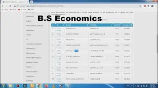 Quaid-e-Azam University | B.S Economics 3rd Merit List 2020