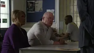 Eastenders max introduces his new lawyer to Sharon and Phil to represent him Marcus Christie scene
