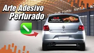 Como fazer arte ADESIVO PERFURADO para carros no Corel [Envelopamento do vidro traseiro do carro]