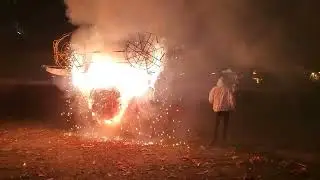 quema de toritos en la festividad de San Mateo en Cuanal&aacute; Juan C Bonilla