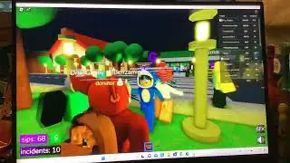 Playing Grimace Shake simulator on Roblox