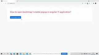 Open Bootstrap 5 Modal in Angular 11