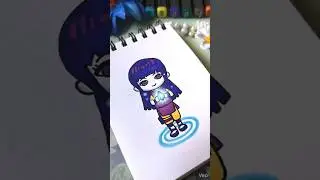 Chibi Himawari Uzumaki Cute Anime Drawing 💜 | Boruto Kawaii Art | Easy Coloring for Kids & Beginner