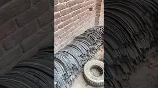incredible men tyre cutting process #short #skill #tyre