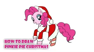 How to Draw Pinkie Pie | Christmas My Little Pony - Step by step