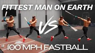 Can the Fittest Man on Earth hit a 100 MPH Fastball?