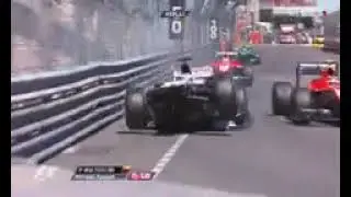 F1 2013 Monaco GP Pastor Maldonado Crash Scene