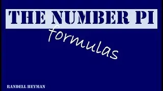 Formulas for the number Pi