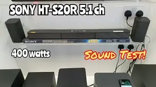 Sony HT-S20R 400W 5.1 ch Home Cinema SoundBar| Bass Sound Test!