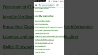 Mobile phone Upwork Government Id Verification issu.