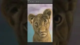 Digital Drawing with Adobe Photoshop - Lion Cub SpeedPainting #drawing #digitalart #painting