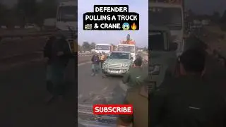 Defender pulling a #truck 😱🔥|| #shorts #viral #defender #landrover