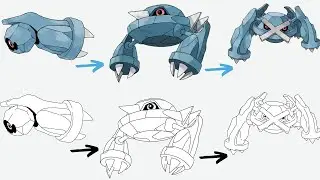 Cómo dibujar BELDUM METANG Y METAGROSS POKEMON | Pokemon Evolution