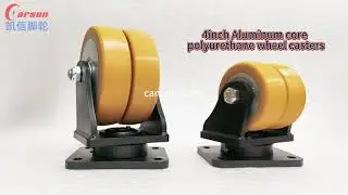 Heavy duty AGV casters 4inch 6in aluminum core polyurethane wheels dual wheel swivel caster #casters
