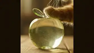 Fragile glass apple crack 🍏🐾 oddly satisfying ASMR cat purrs #ASMR #OddlySatisfying #Shorts #Viral