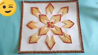 Matchstick art || How to make matchstick wall hanging, easy matchstick wall decoration_ by mtk