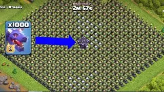 1000 tesla tower vs 1000 dragon max level dragon #clashofclans #coc #dragon  #teslatower