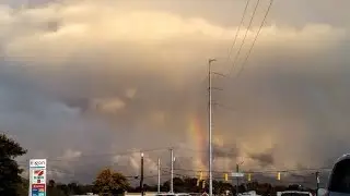 Rainbow Beam Cloud Ship in the Sky #rainbow #terraforming #interstellar