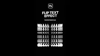 Photoshop: Flip Text Effect #shorts #photoshoptutorials #texteffects