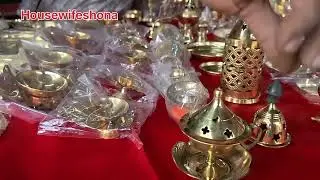 |तांब्या पितळेच्या वस्तू हळदीकुंकवासाठी वाण|copper brass untensils Pooja articles wholesale Shop