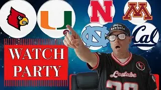 *LIVE* WATCH PARTY -MIAMI VS LOUISVILLE, NEBRASKA VS MARYLAND, UNC VS CAL WEEK 8 2025