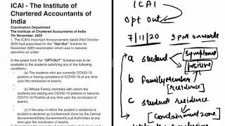 Opt out for nov 2020 CA exams