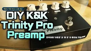 [LEDF] K&K Trinity Pro Preamp 정품에 사용되는 같은 부품들을 이용해서 DIY로 직접 만들어 보았습니다. 어쿠스틱기타를 위한 외부 듀얼 채널 프로 프리앰프.