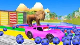 &ldquo;Animal Trucks Break the Football Wall! | Colorful Trucks Smash Challenge | Kids Fun Video&rdquo;