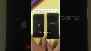 iPhone 12 vs Realme Narzo 50 Boot Speed Test #shorts #iphone12 #realmenarzo50 #bootspeedtest