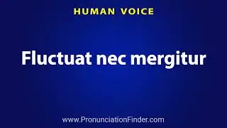 How To Pronounce Fluctuat nec mergitur