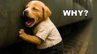 Why i am poor God?😭 Poor Puppy was thrown out of the train🥺#sadstory #puppy