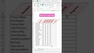 How to Create Progress Tracker in Excel! #exceltrickshots#excelshortcuts #shorts #viralvideo