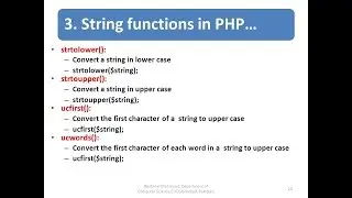 PHP-STRING FUNCTIONS