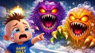 Bubble Bath Monster Appears! 🫧👀 | Funny Baby Billy Kids Cartoon