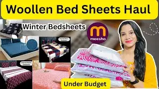 Meesho Woollen Bed Sheets Haul | Meesho Winter Bedsheets Haul | Warm Bedsheets Haul | Meesho Haul