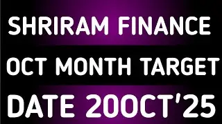 SHRIRAM FINANCE STOCK LATEST NEWS 20OCT'25/SHRIRAM FINANCE SHARE LATEST NEWS WITH TARGET ANALYSIS 