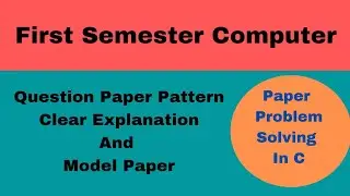 1st sem computer exam paper *1st Year*BSc Computer Science*ANU* #newsyllabus