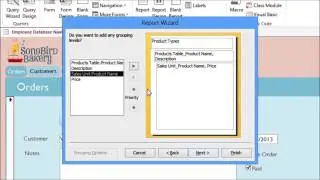 Access 2013 Using the Report Wizard
