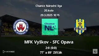 MFK Vyškov - SFC Opava 29.3.2025